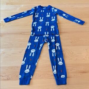 Hanna Andersson Easter Bunny Rabbits Organic Long John Pajamas 4T
